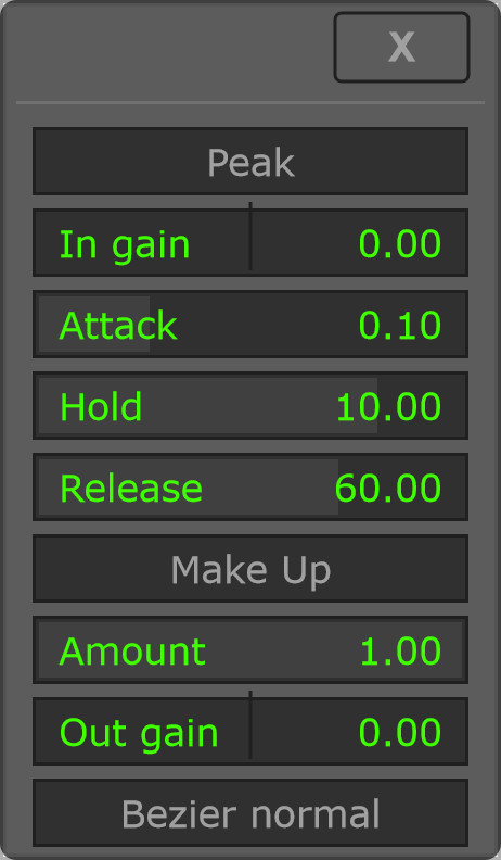 Dynamics options.